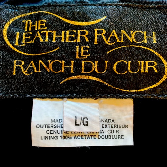 Black Vintage Leather Ranch Skirt with Snap Hidden Zip 31” waist - Picture 2 of 10